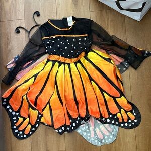 Butterfly Wings Kids Costume - Orange and Black